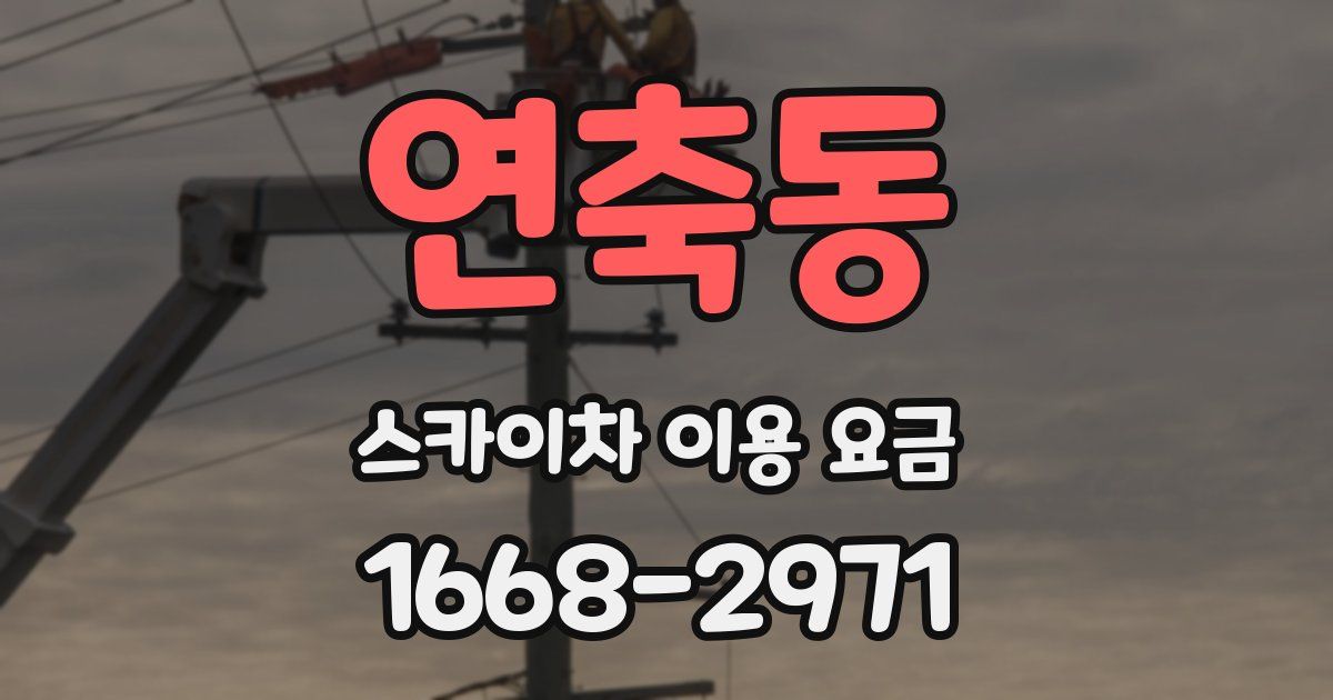 연축동 스카이차 이용 요금