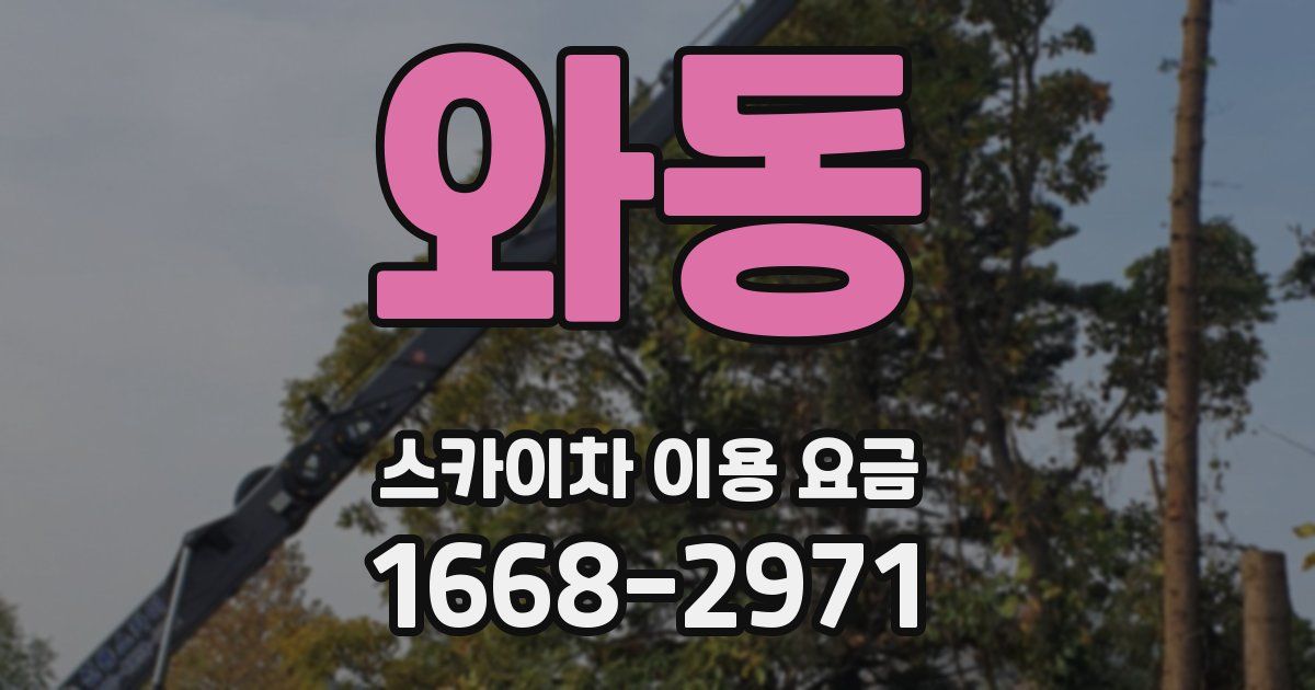 와동 스카이차 이용 요금