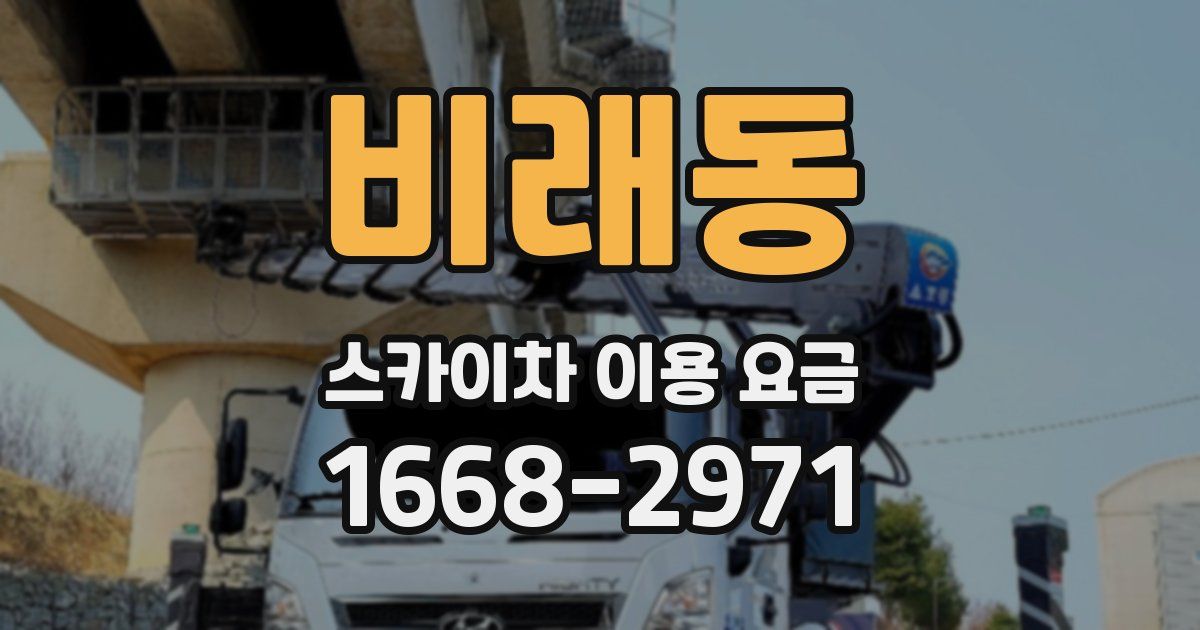 비래동 스카이차 이용 요금