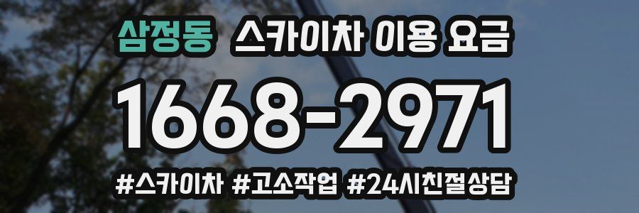 삼정동 스카이차 이용 요금