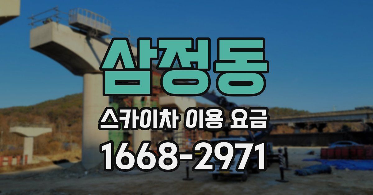 삼정동 스카이차 이용 요금