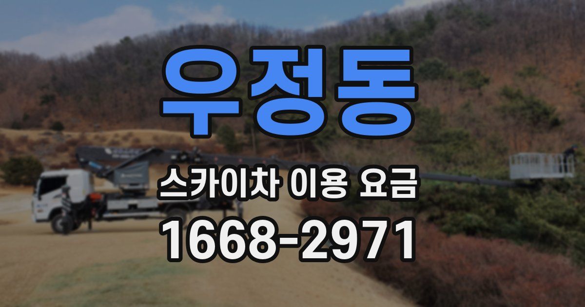 우정동 스카이차 이용 요금