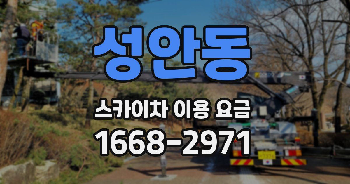 성안동 스카이차 이용 요금