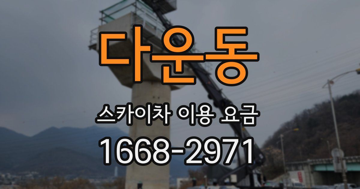다운동 스카이차 이용 요금