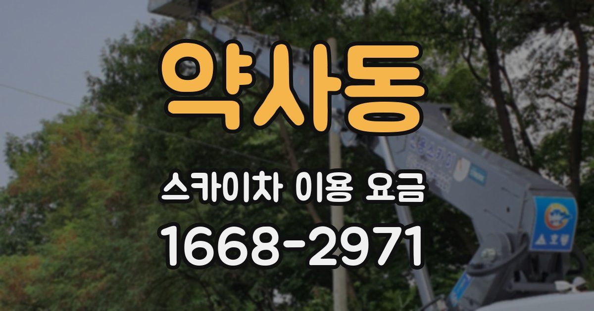약사동 스카이차 이용 요금