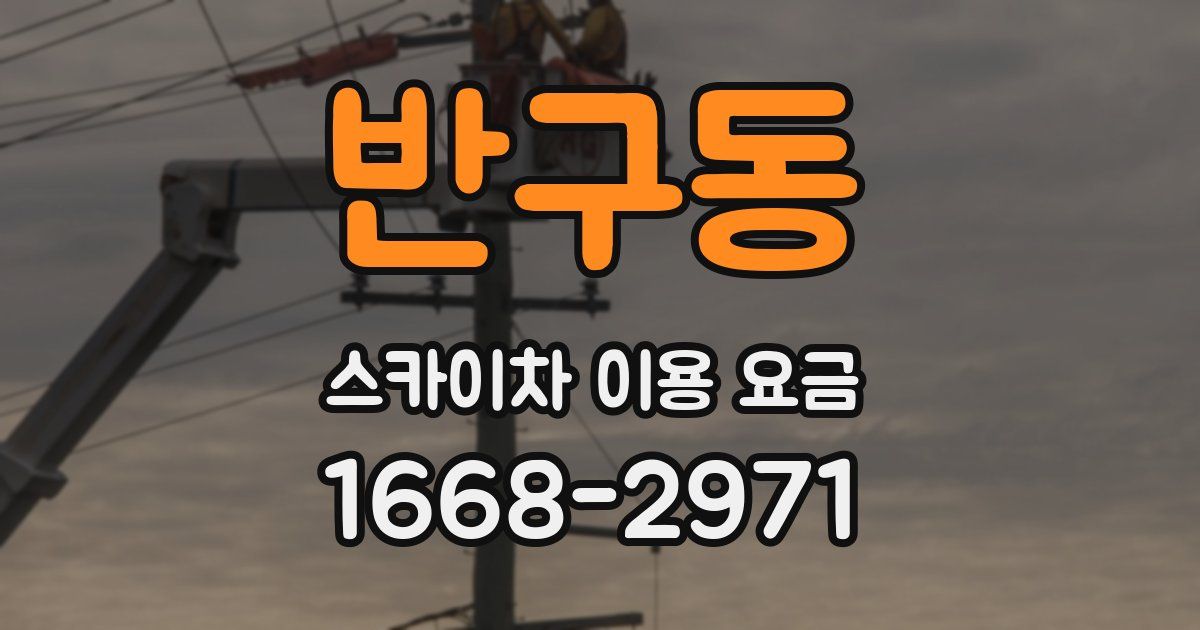 반구동 스카이차 이용 요금