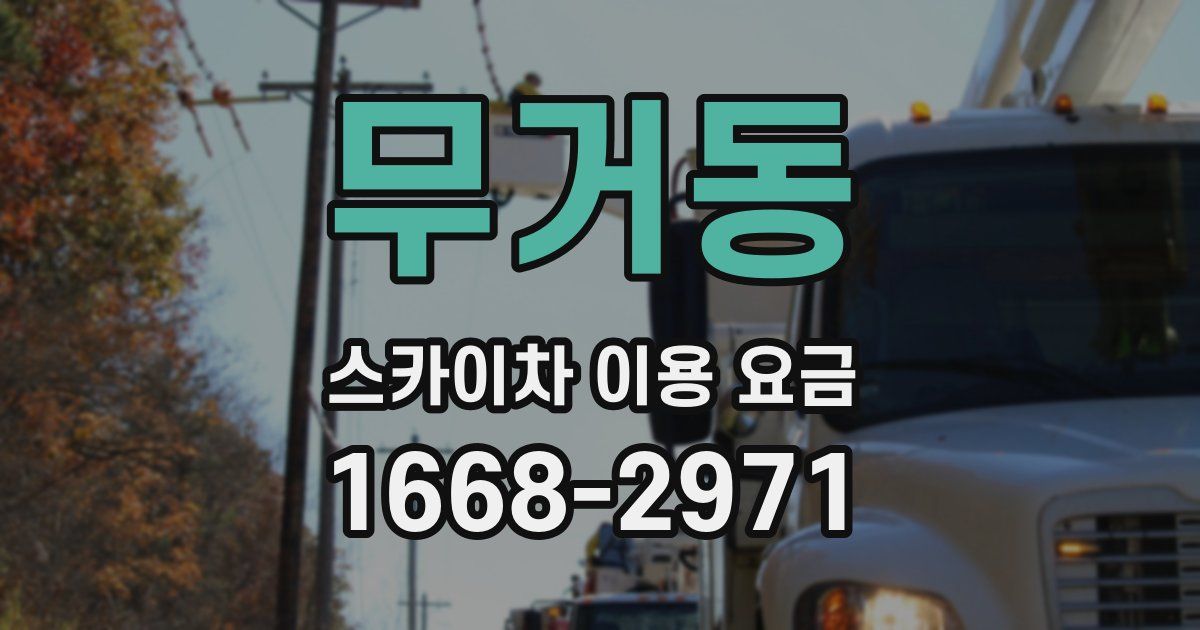 무거동 스카이차 이용 요금