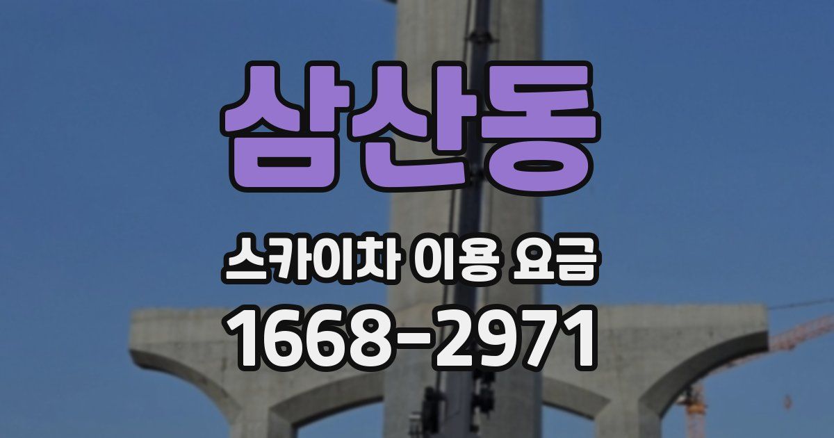 삼산동 스카이차 이용 요금