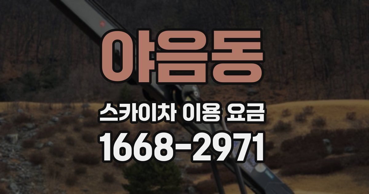 야음동 스카이차 이용 요금