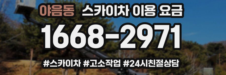야음동 스카이차 이용 요금