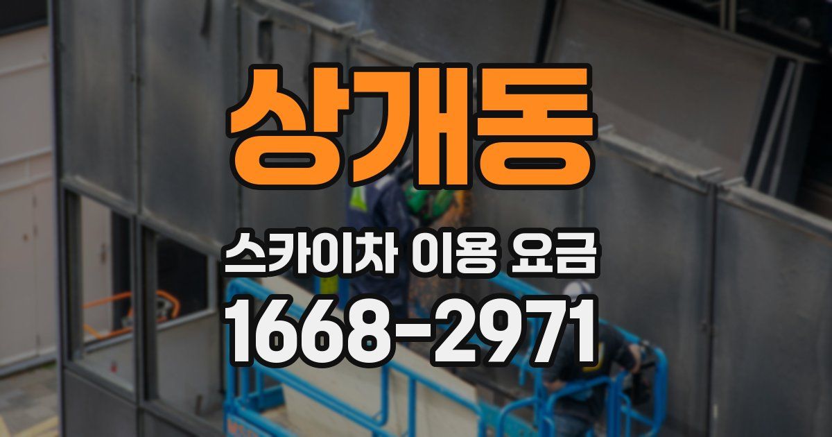 상개동 스카이차 이용 요금