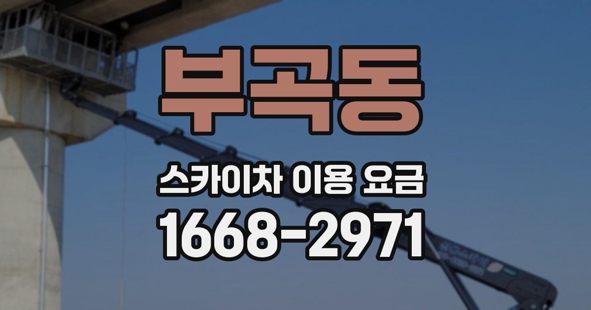 부곡동 스카이차 이용 요금