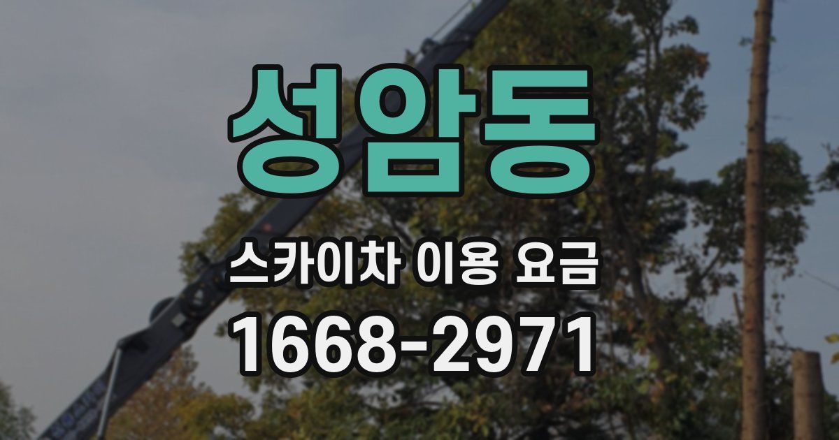 성암동 스카이차 이용 요금