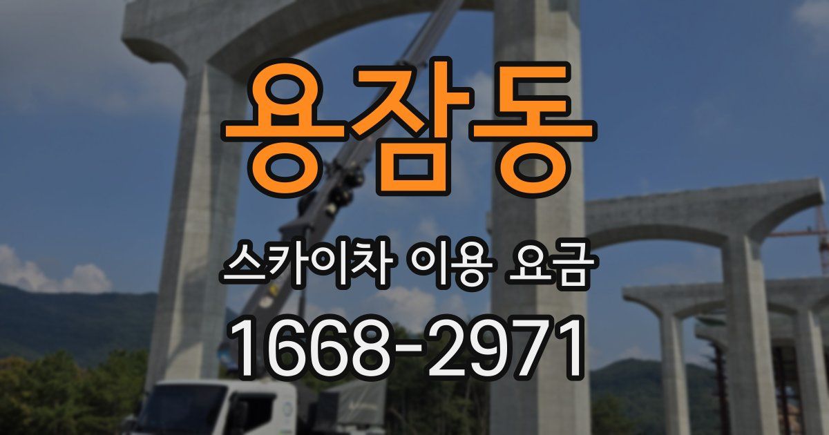 용잠동 스카이차 이용 요금
