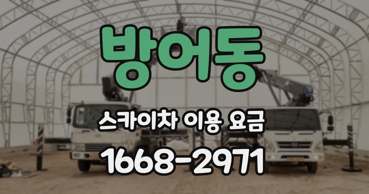 방어동 스카이차 이용 요금