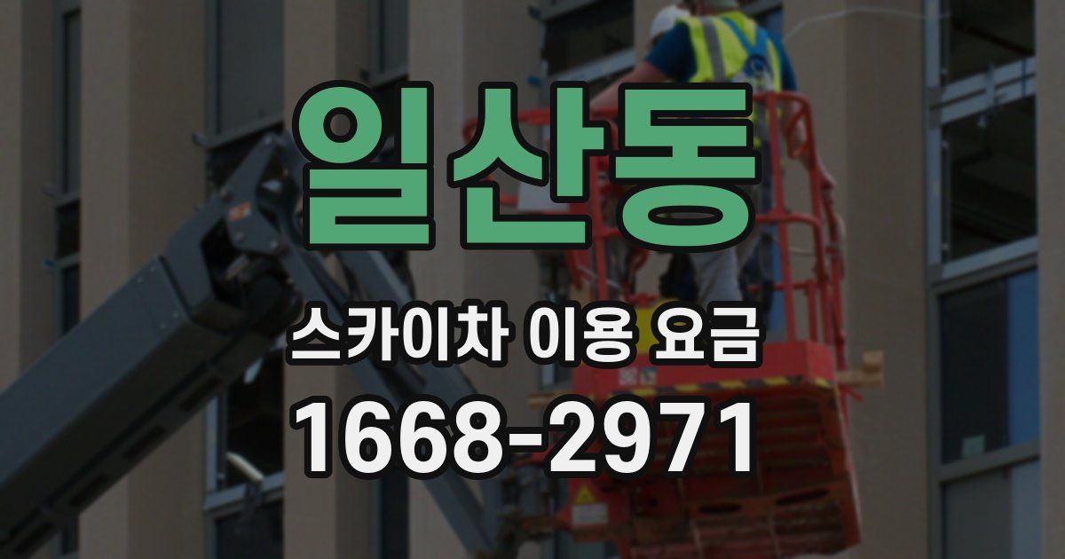 일산동 스카이차 이용 요금