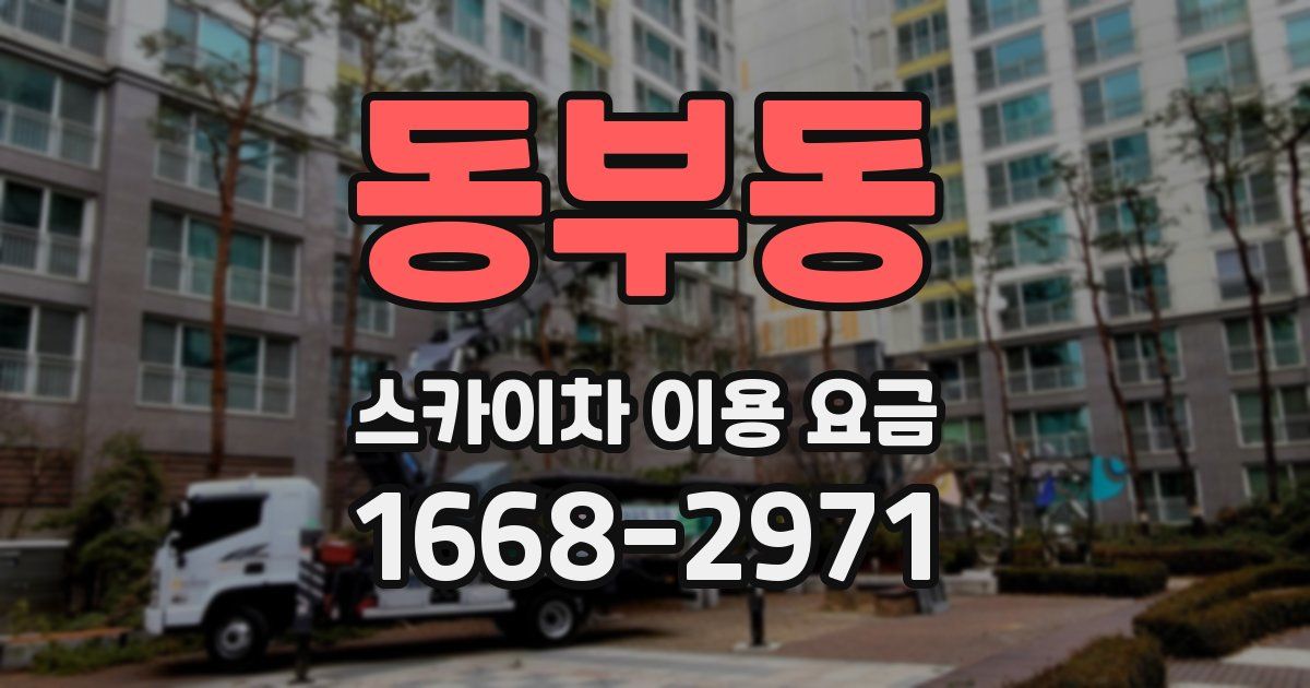 동부동 스카이차 이용 요금