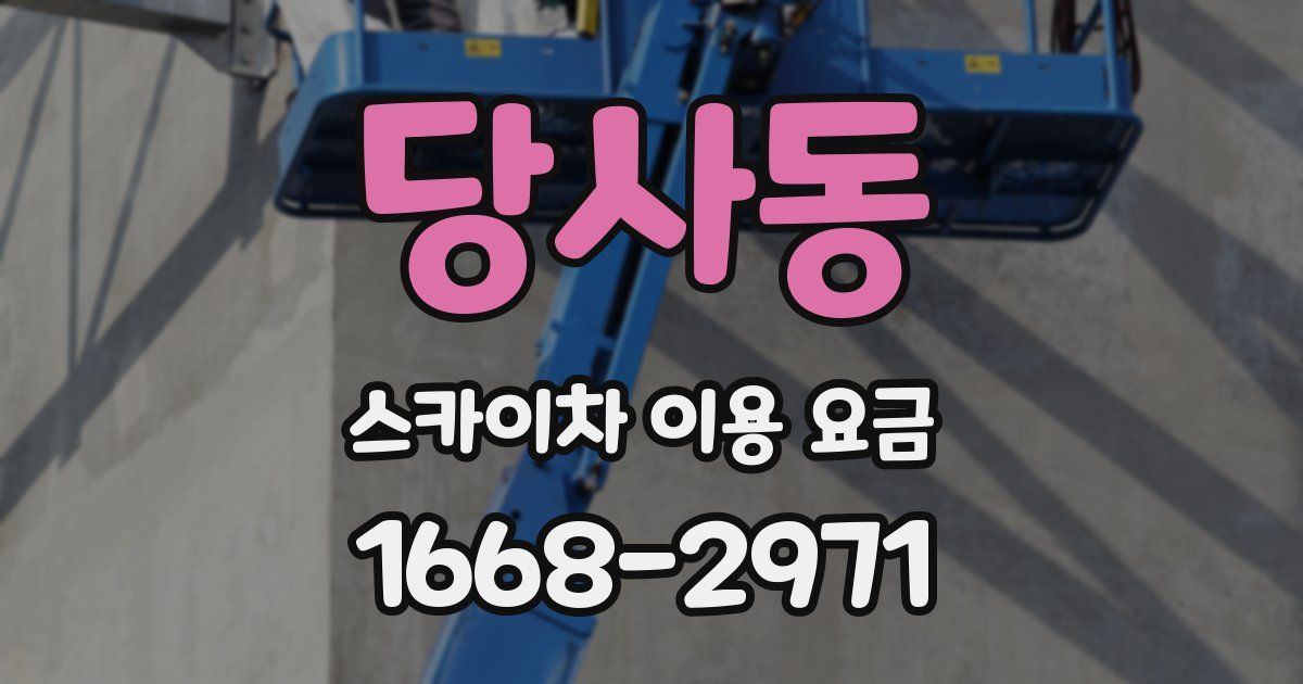 당사동 스카이차 이용 요금
