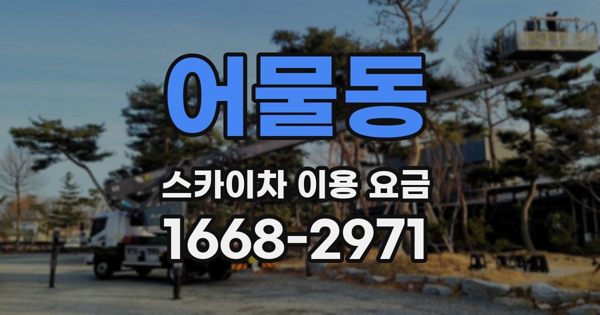 어물동 스카이차 이용 요금