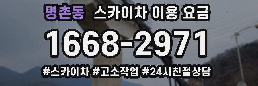 명촌동 스카이차 이용 요금