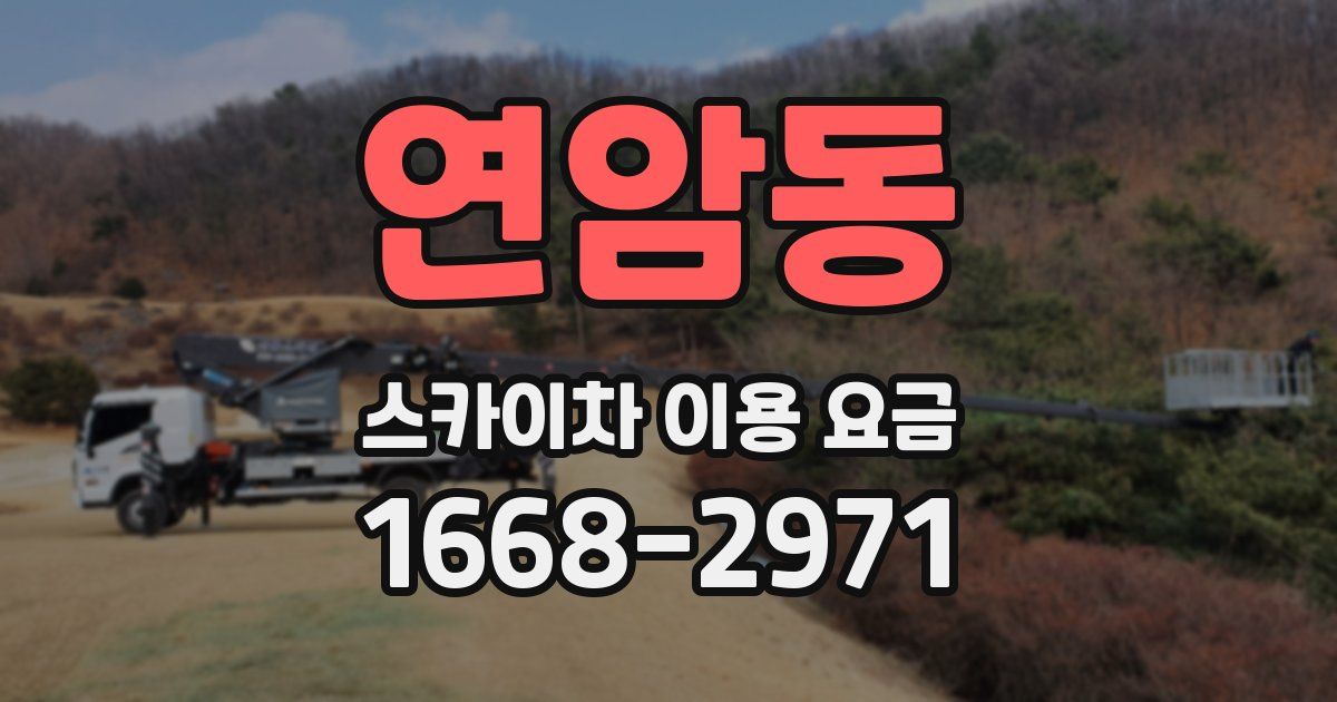연암동 스카이차 이용 요금