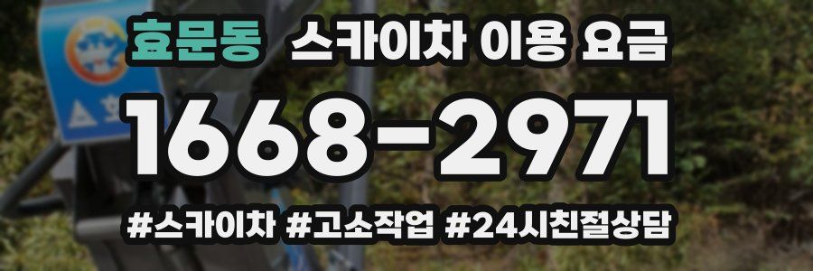 효문동 스카이차 이용 요금