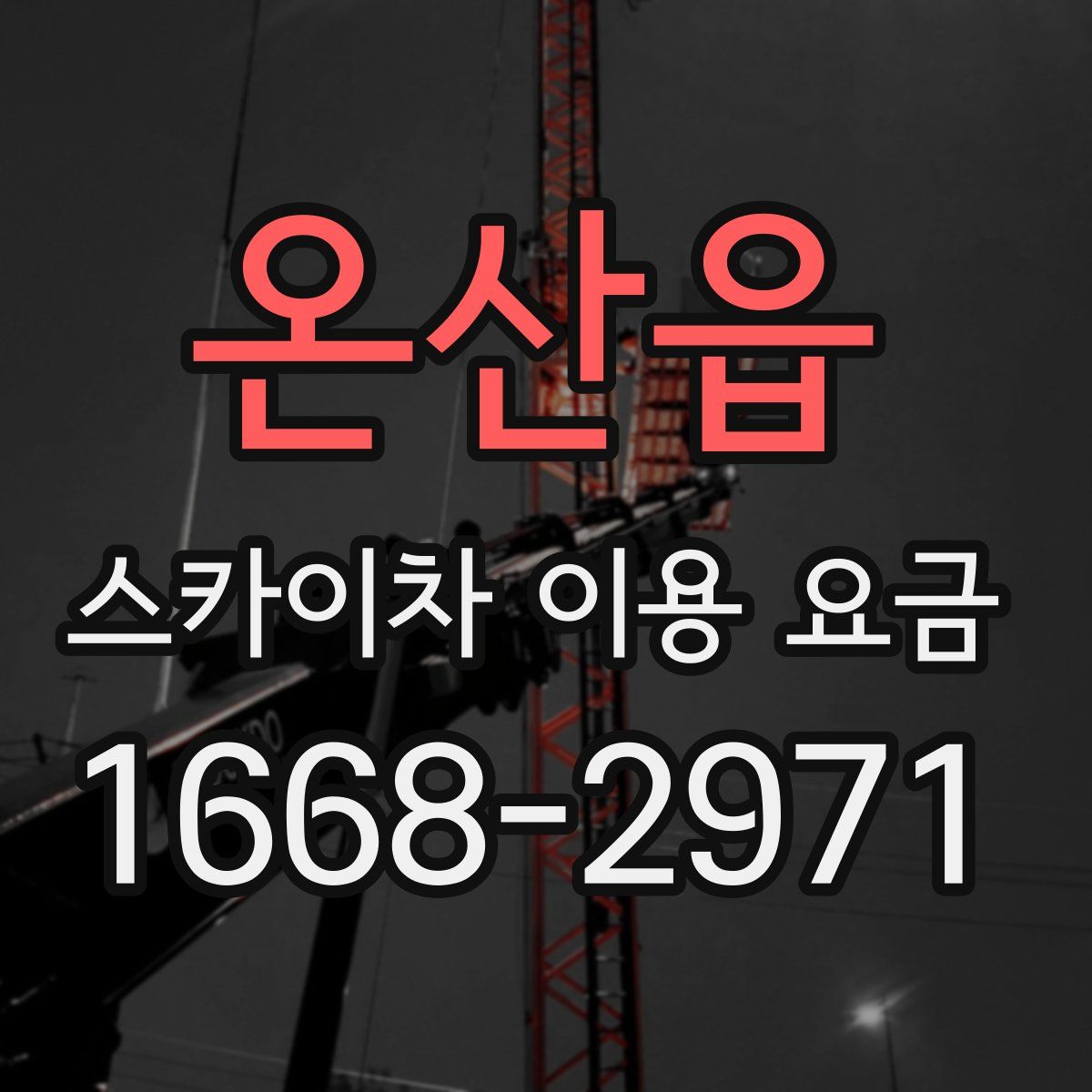 온산읍 스카이차 이용 요금