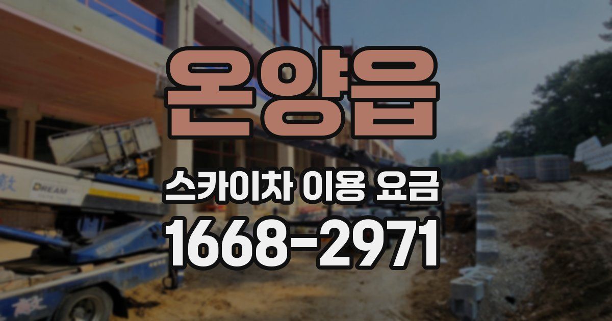온양읍 스카이차 이용 요금