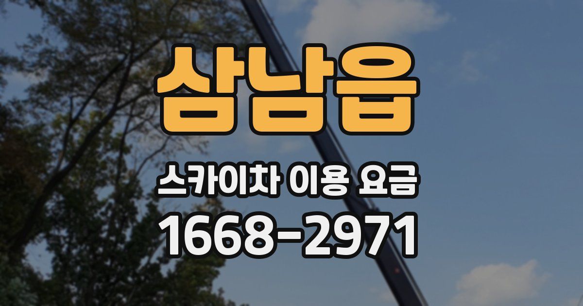 삼남읍 스카이차 이용 요금
