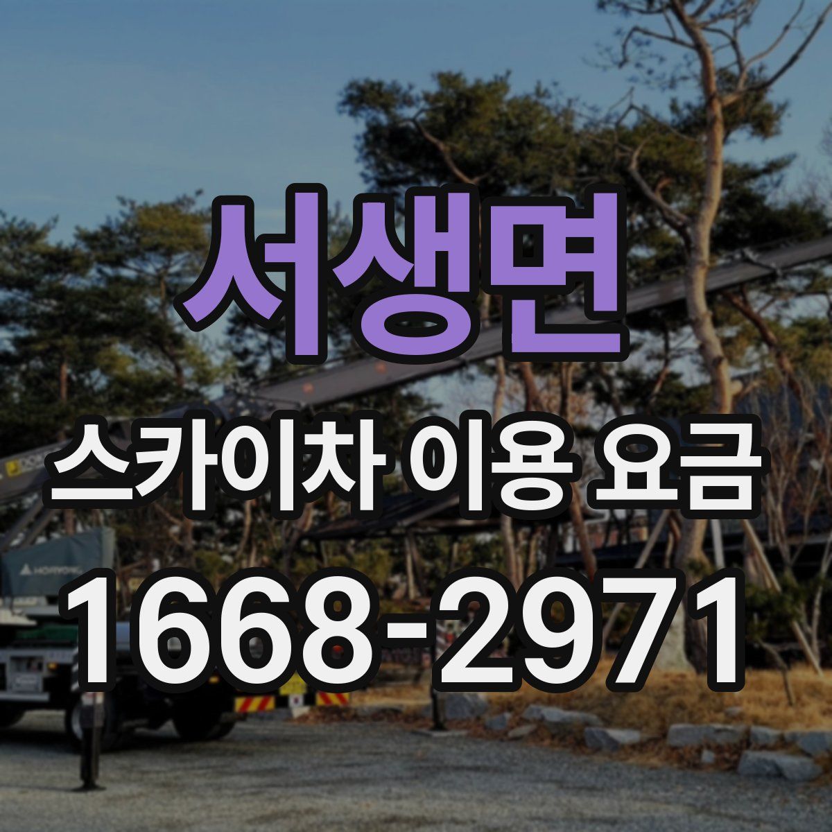 서생면 스카이차 이용 요금