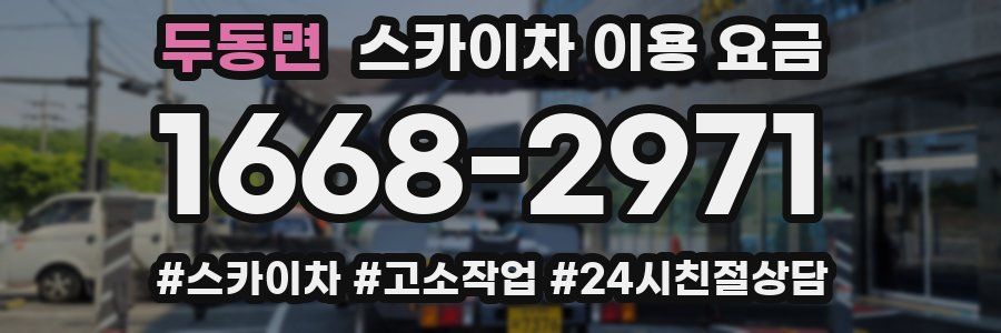 두동면 스카이차 이용 요금