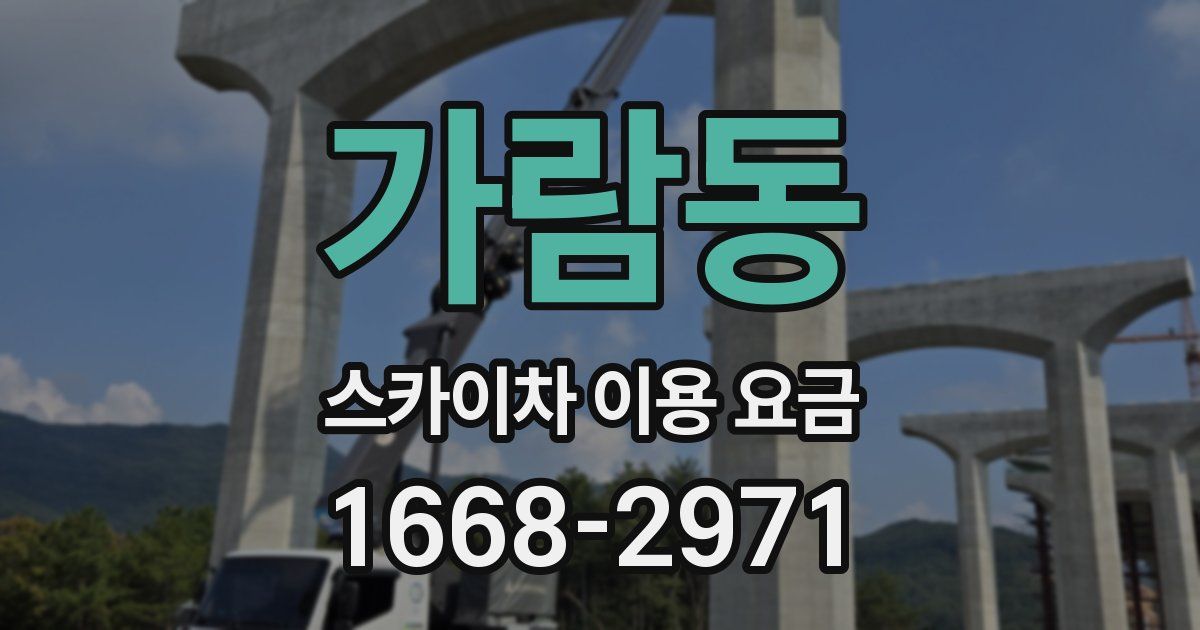 가람동 스카이차 이용 요금