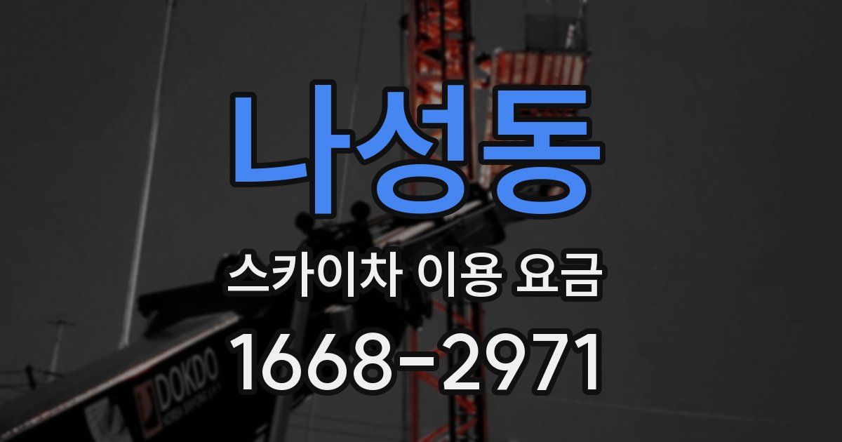 나성동 스카이차 이용 요금