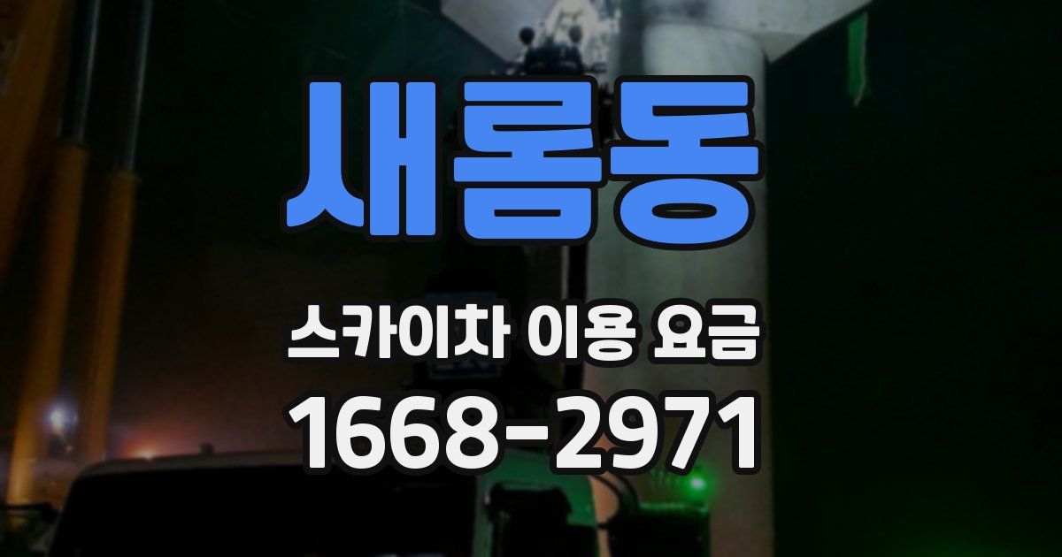 새롬동 스카이차 이용 요금