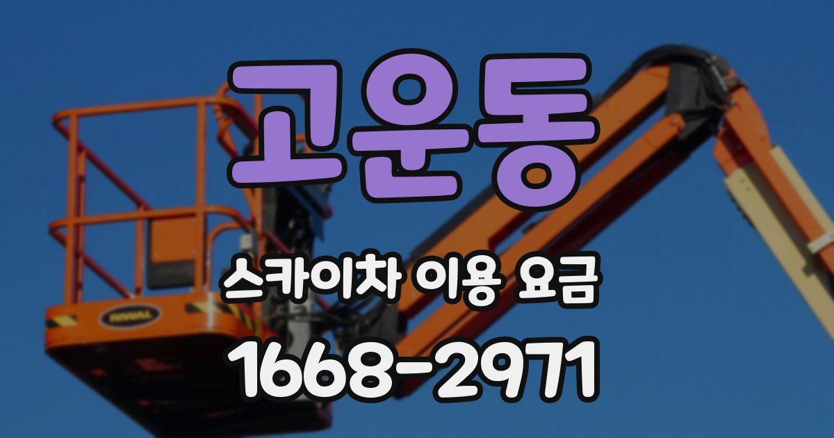 고운동 스카이차 이용 요금