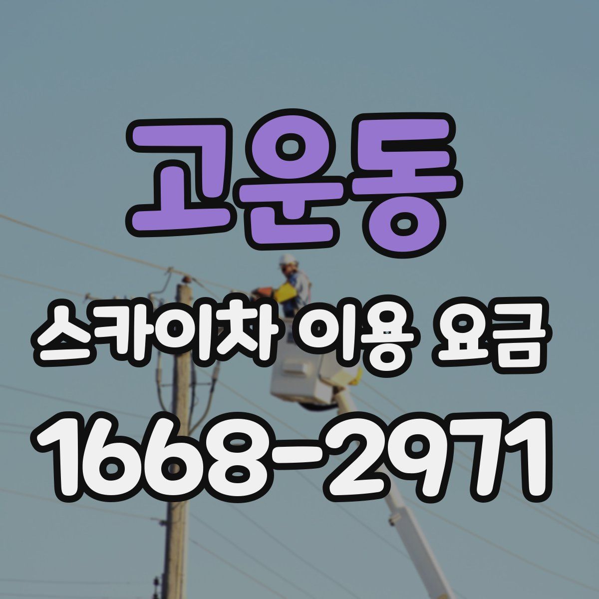 고운동 스카이차 이용 요금