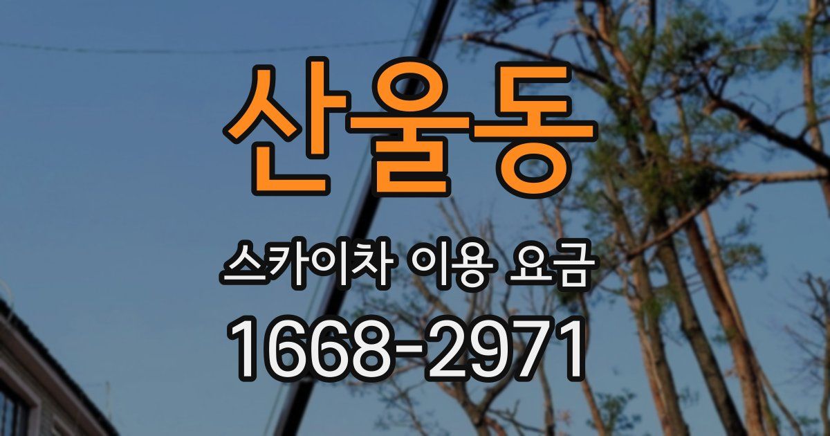 산울동 스카이차 이용 요금