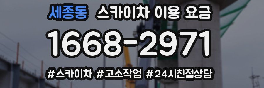 세종동 스카이차 이용 요금