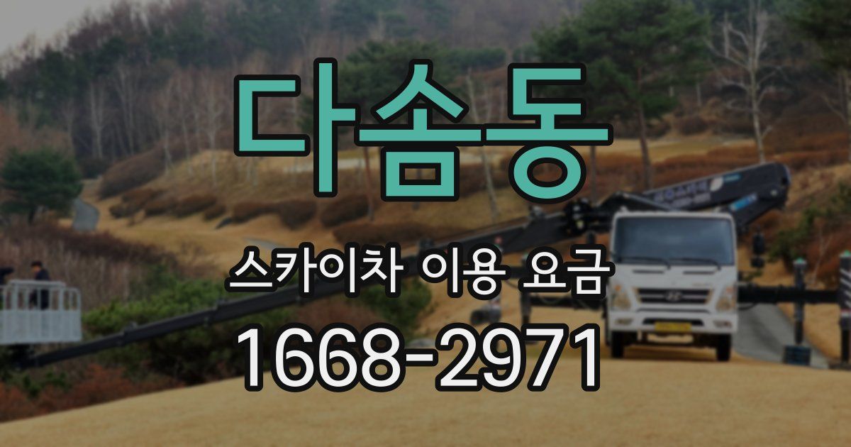 다솜동 스카이차 이용 요금