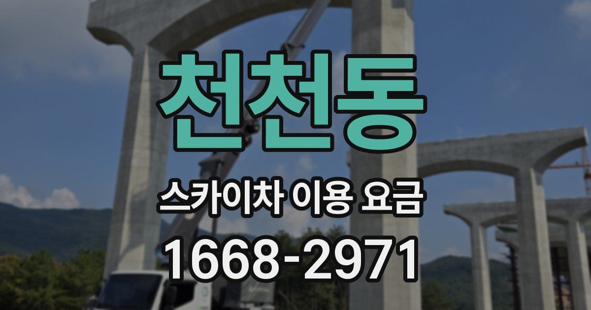 천천동 스카이차 이용 요금