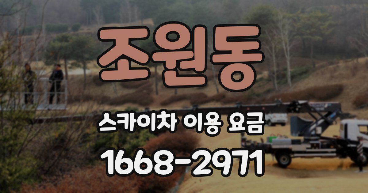 조원동 스카이차 이용 요금