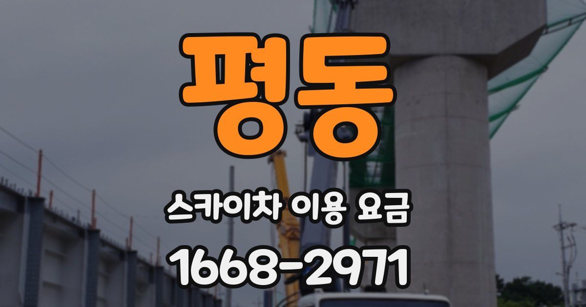 평동 스카이차 이용 요금