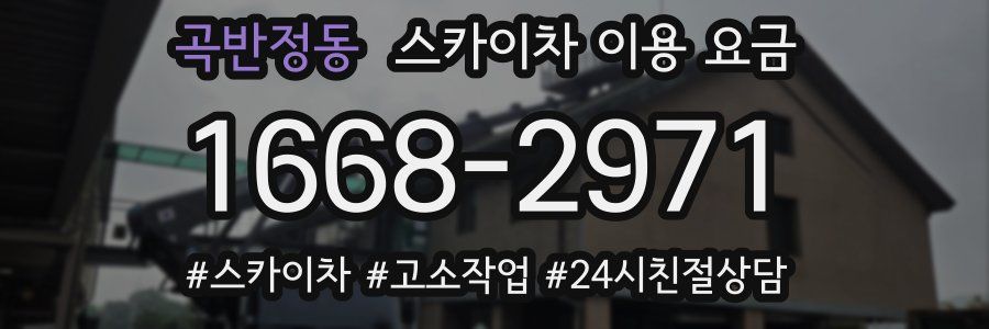 곡반정동 스카이차 이용 요금