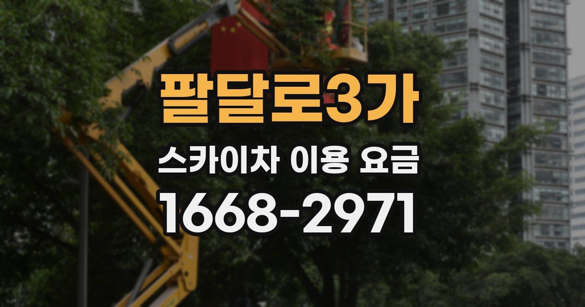 팔달로3가 스카이차 이용 요금