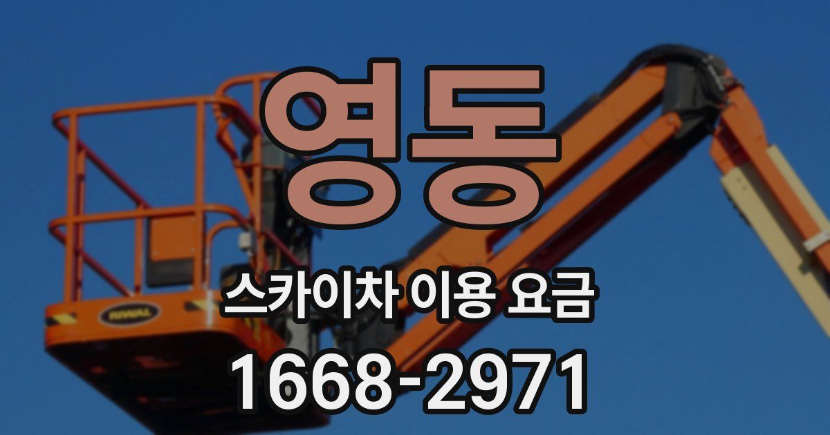 영동 스카이차 이용 요금
