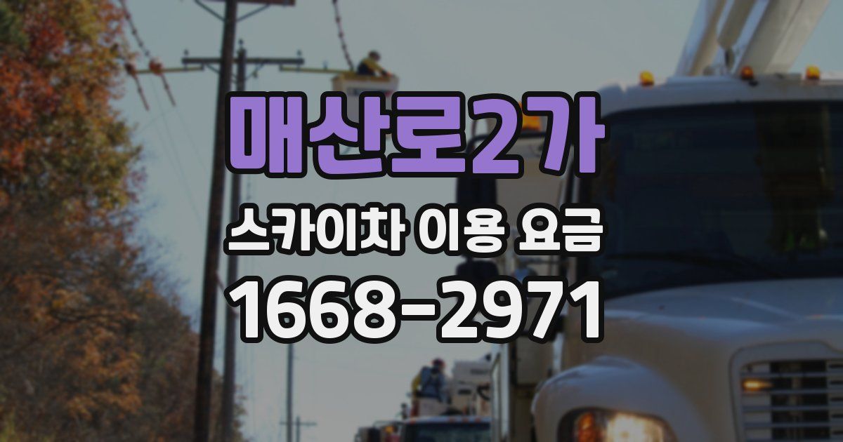 매산로2가 스카이차 이용 요금