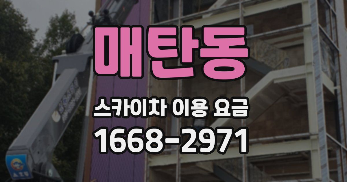 매탄동 스카이차 이용 요금