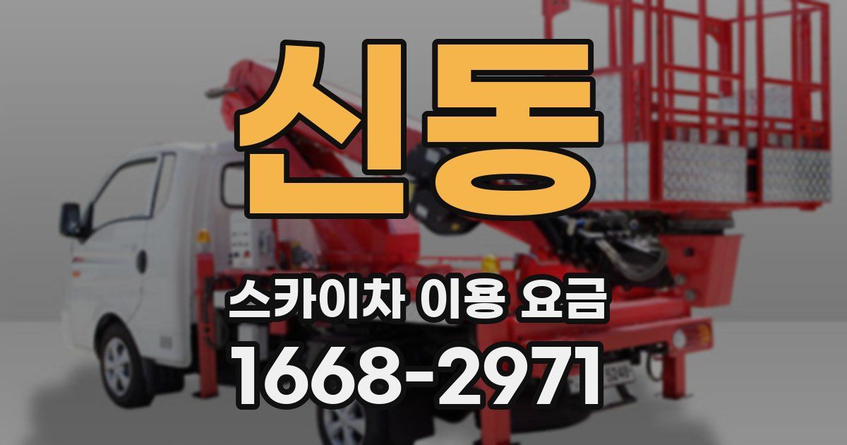 신동 스카이차 이용 요금