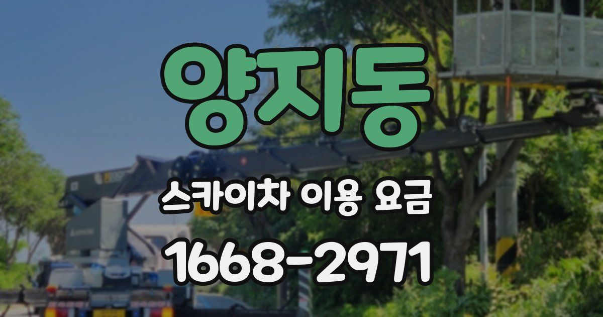 양지동 스카이차 이용 요금