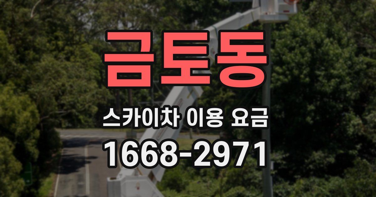 금토동 스카이차 이용 요금